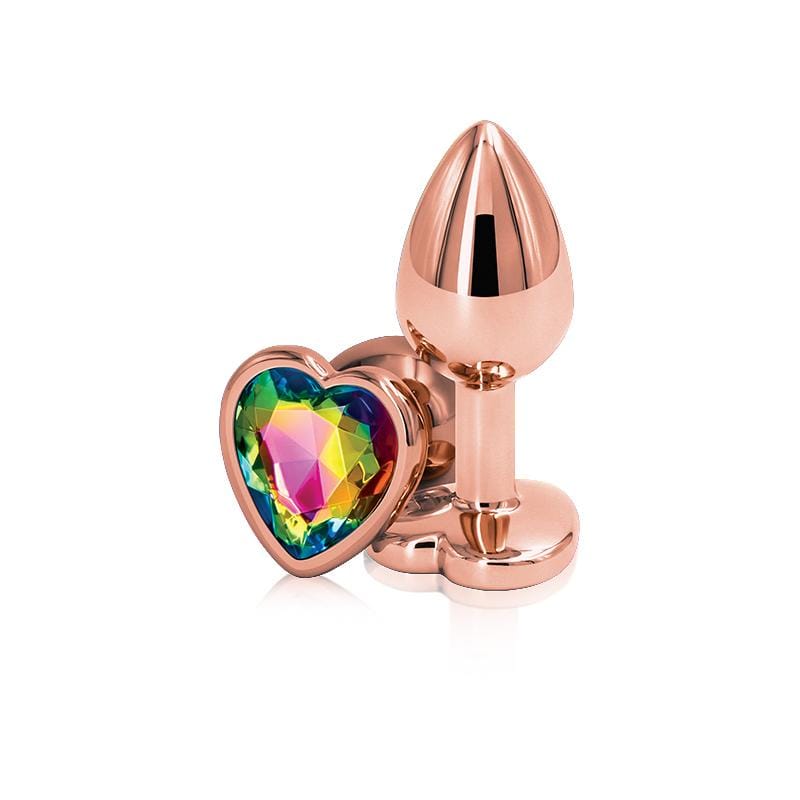 NS Novelties Rear Assets Aluminum Butt Plug (Rose Coloured Plug) - Wicked Wanda's Inc.