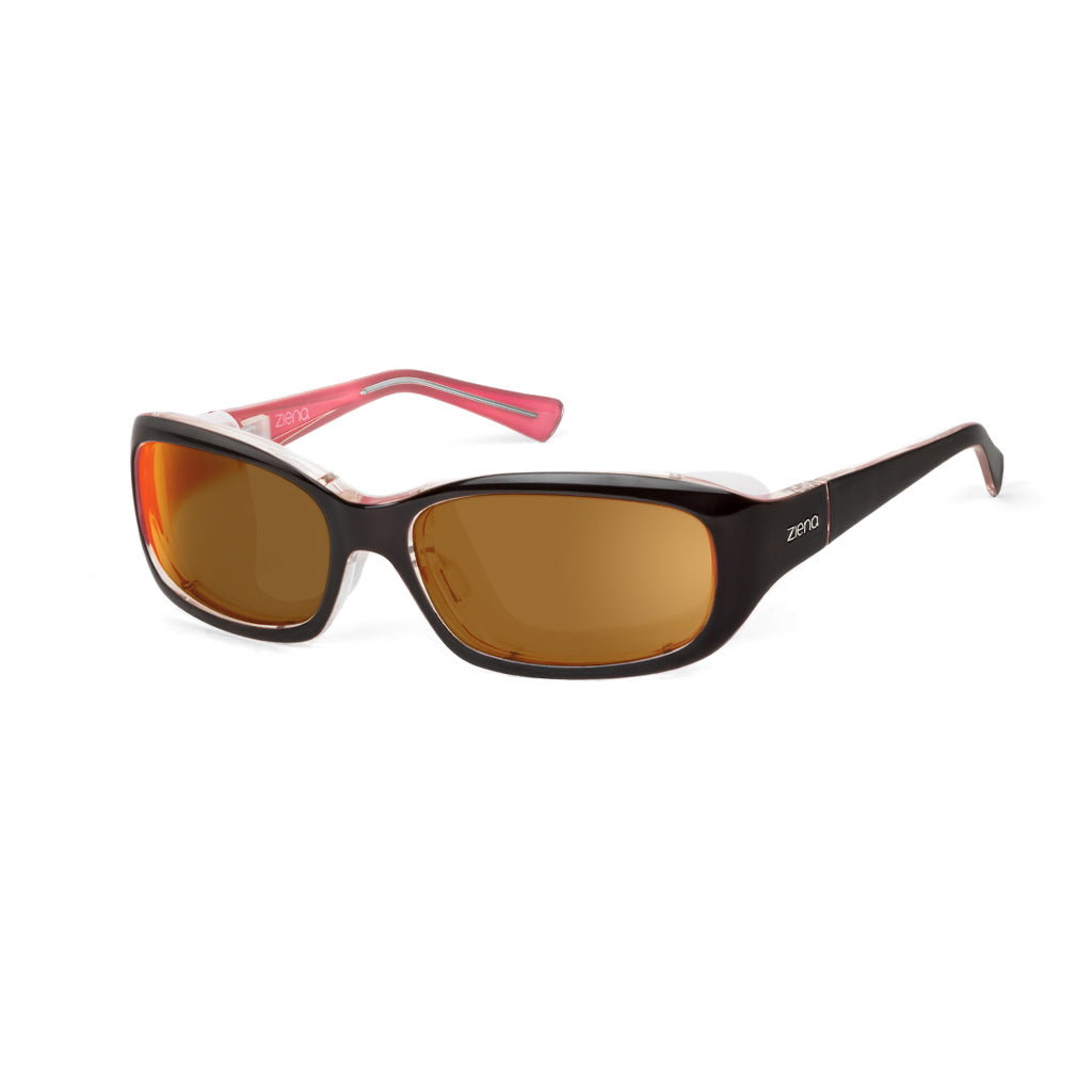 Ziena Verona in Rose Frame with Frost Eyecup and Copper Lens profile view