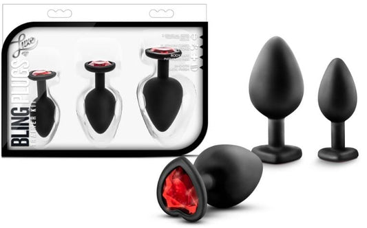 Blush Luxe 3 Piece Heart Shaped Silicone Anal Training Kit