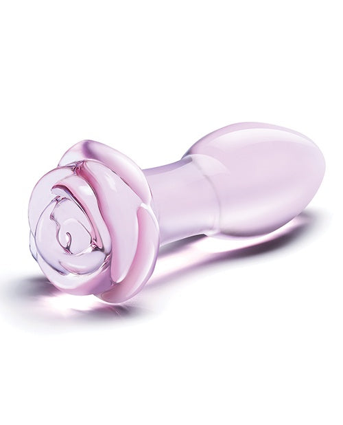 5" Rosebud Glass Butt Plug