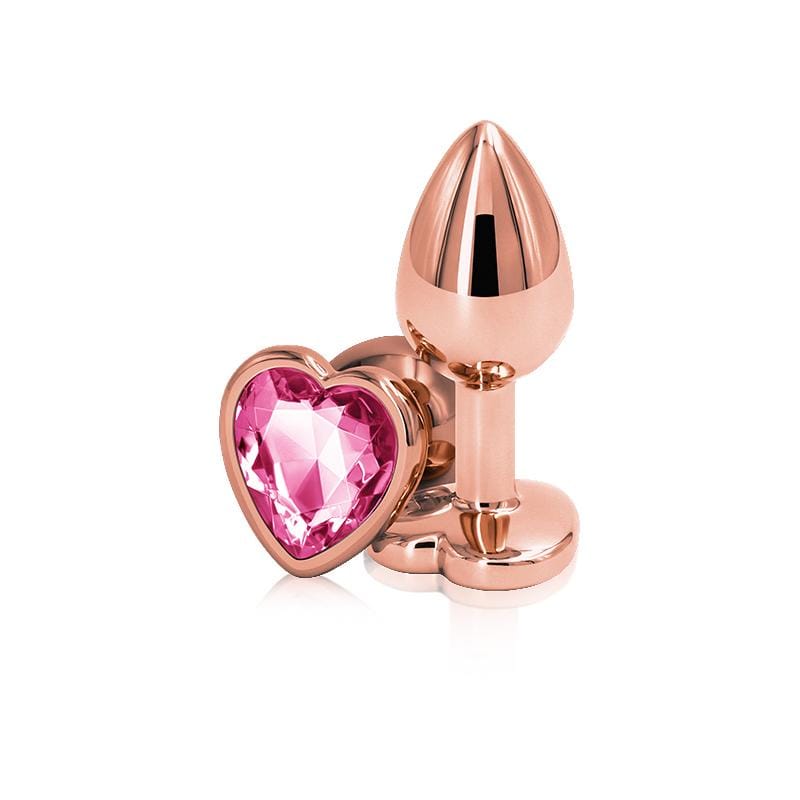 NS Novelties Rear Assets Aluminum Butt Plug (Rose Coloured Plug) - Wicked Wanda's Inc.