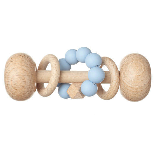 Wooden Rattle Toys for Babies with Silicone Beads | Cloud